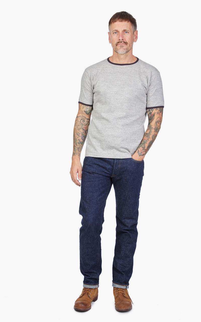 Warehouse & Co. WAREHOUSE & CO. LOT 4059 RINGER TEE NO PRINT HEATHER GREY/SUMIKURO outlook