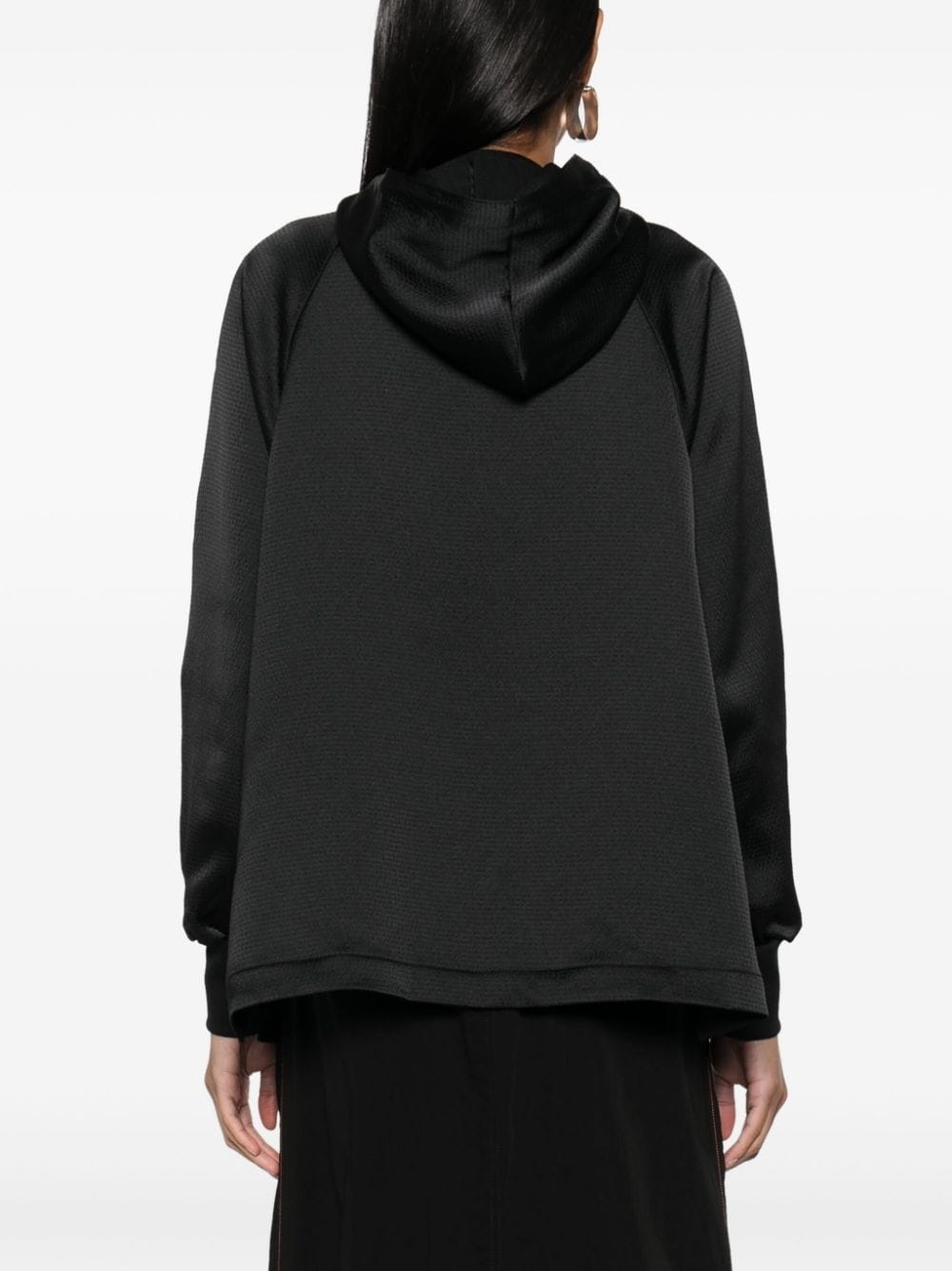 textured zipped hoodie - 4