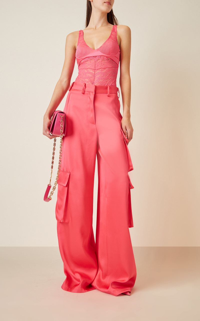 VERSACE Duchesse Cargo Pants pink outlook
