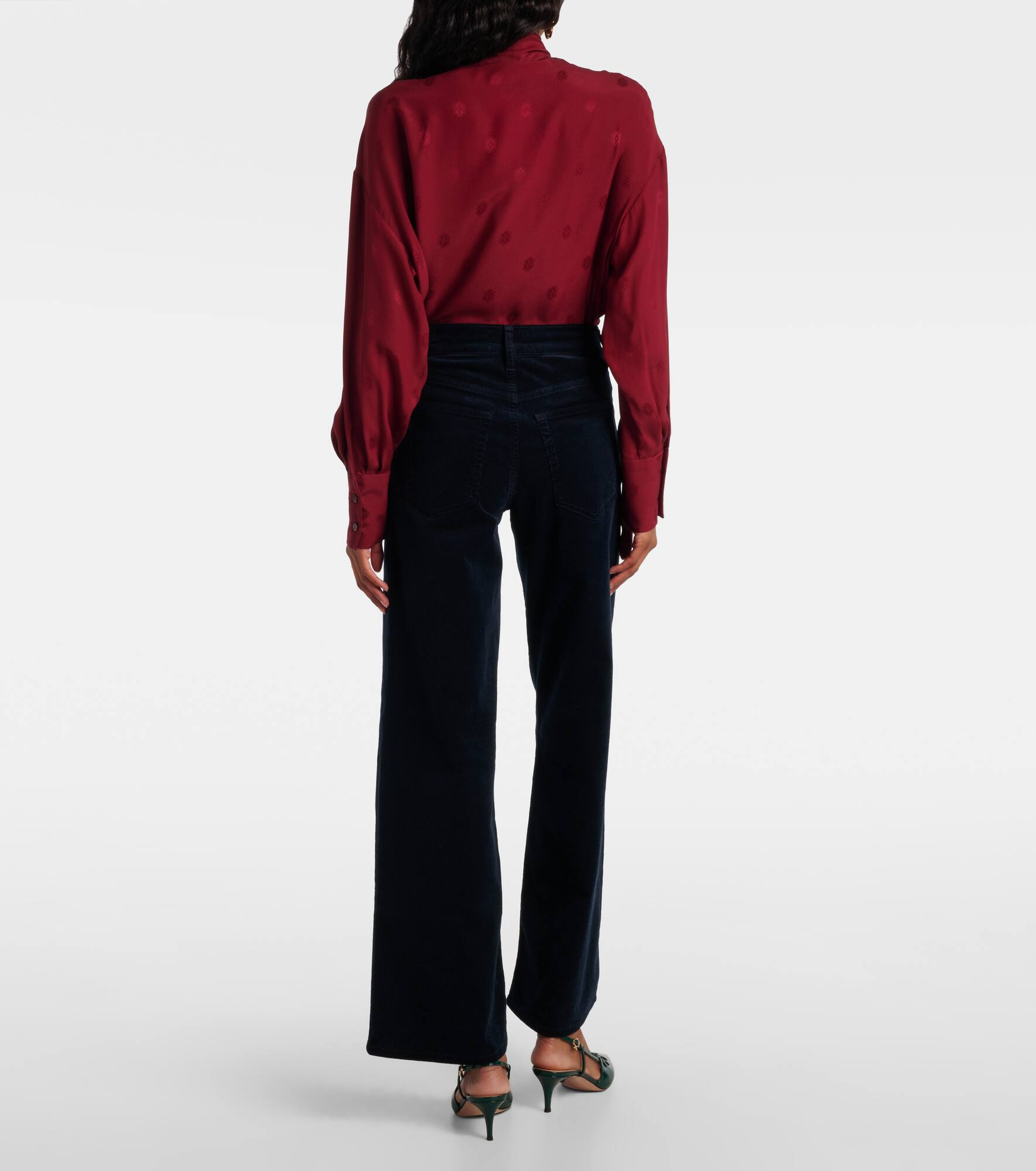 Le Slim Palazzo high-rise wide-leg jeans - 3