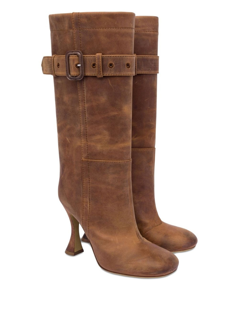 Moschino suede biker boots outlook