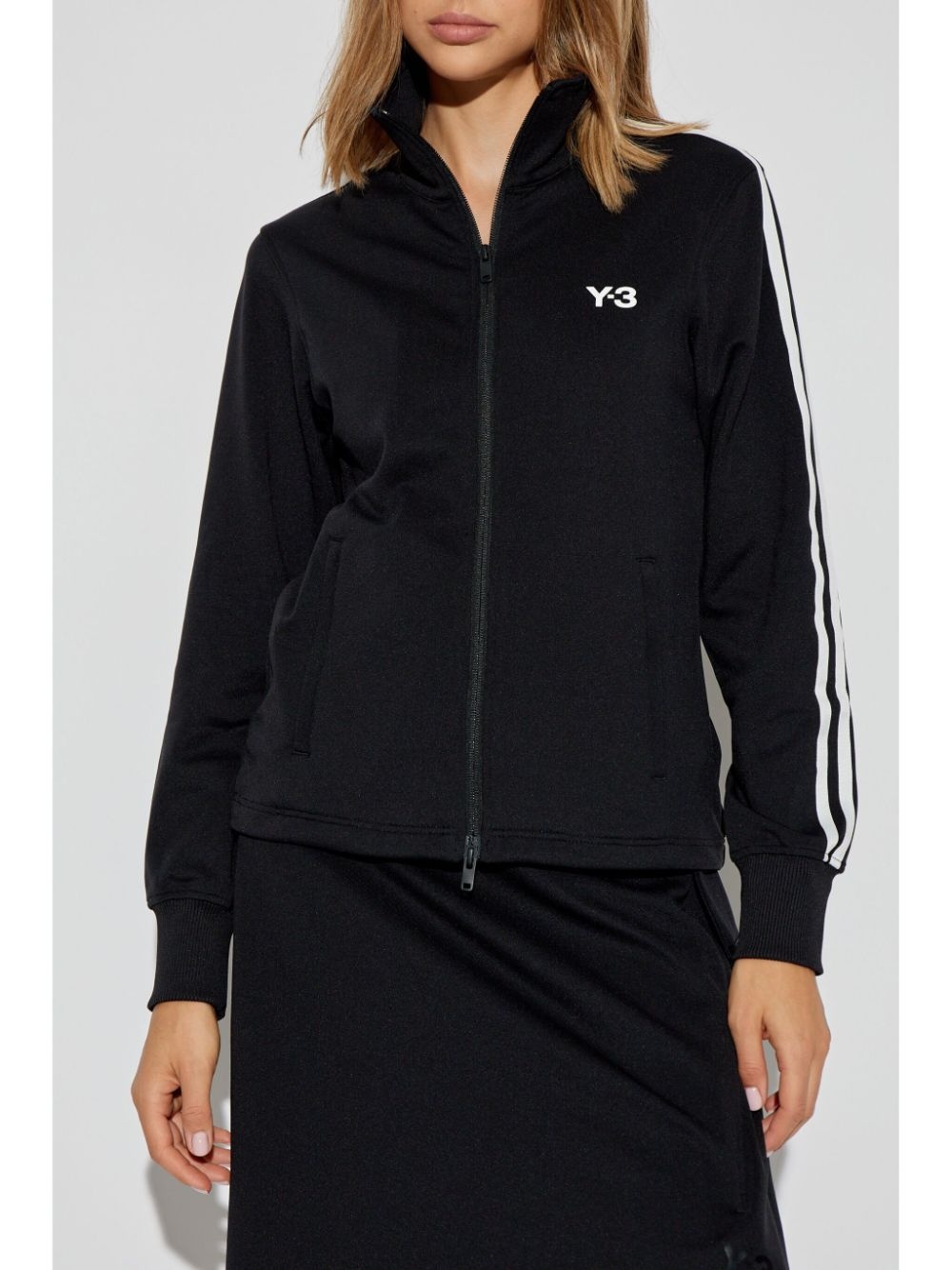 zip-up logo sweatshirt - 3