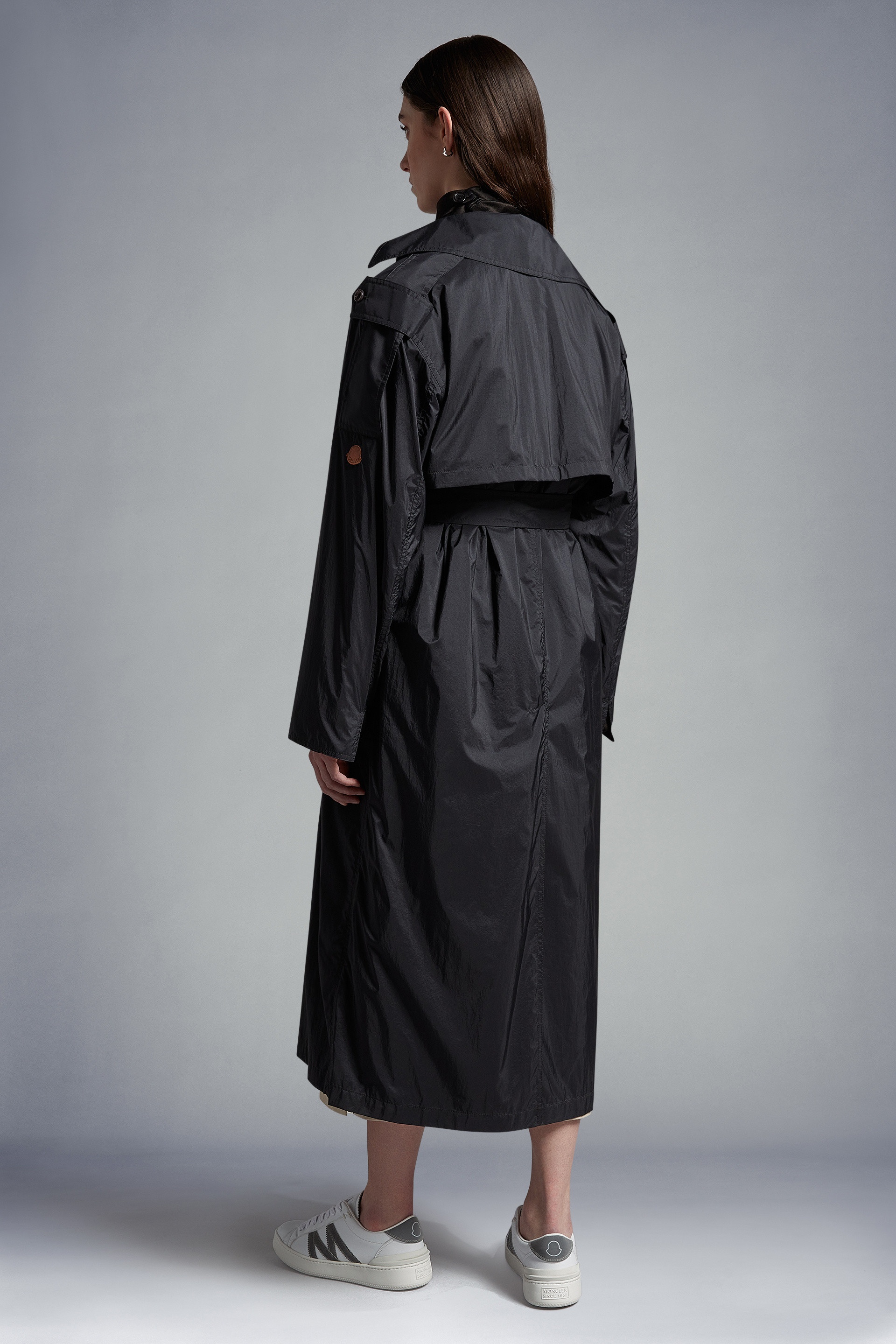 【関税込み】Moncler ブラック Deva トレンチコート Moncler Deva Trench Coat | REVERSIBLE