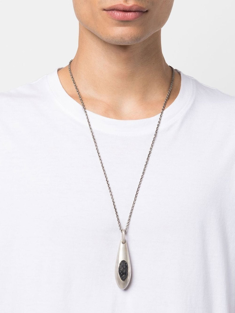 Parts of Four Chrysalis tektite pendant necklace outlook