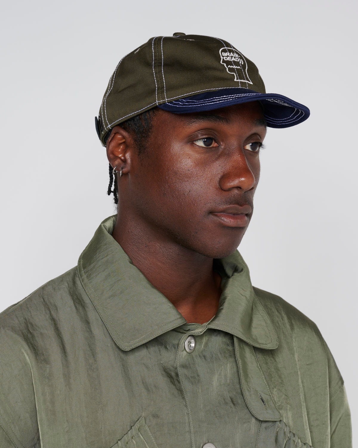 Wire Brim 6 Panel Hat - Forest Green - 6