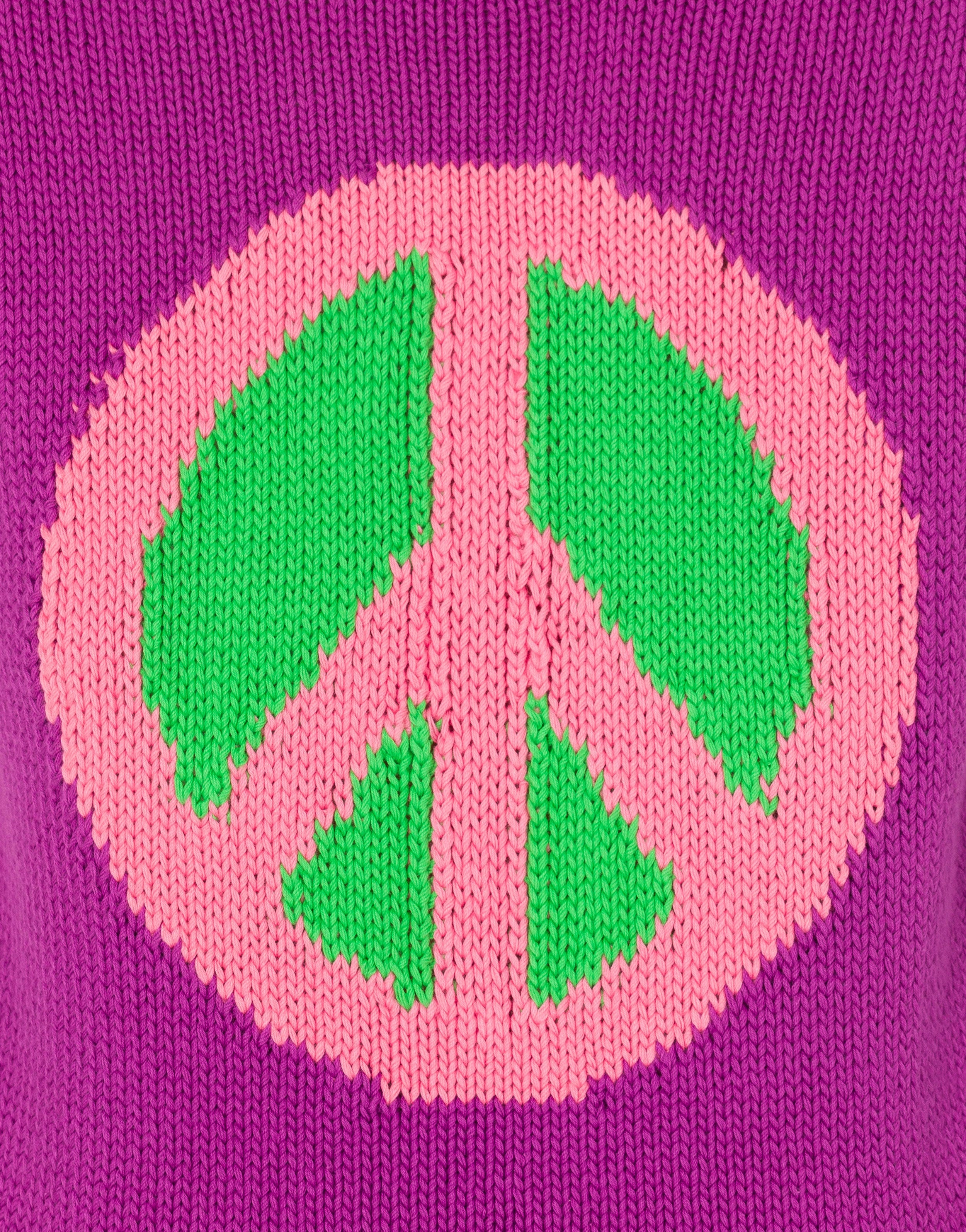 PEACE SYMBOL KNIT TOP - 4