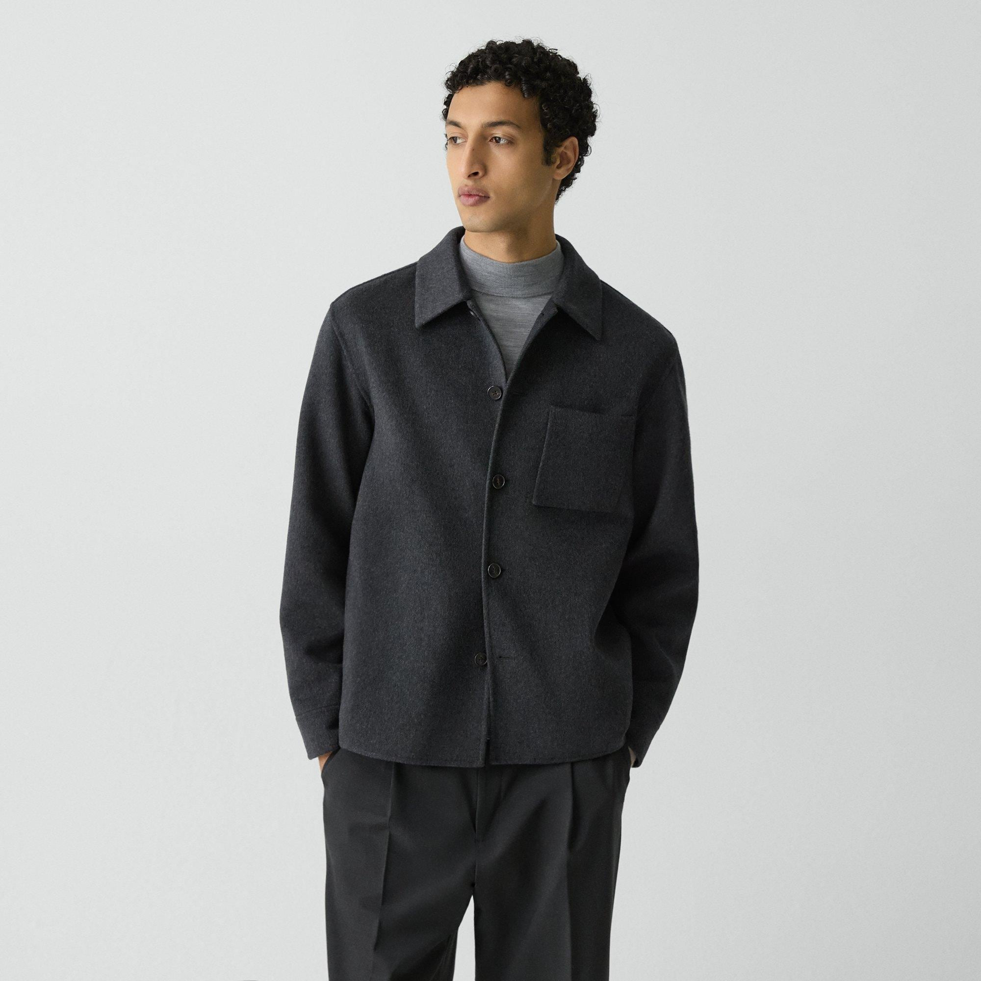 Overshirt in Double-Face Wool-Cashmere - 2