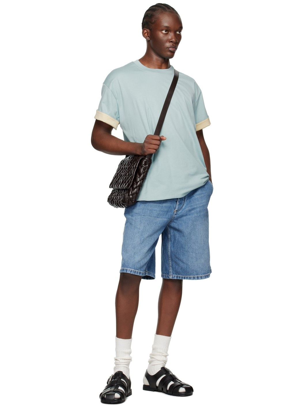 Blue Double Layer T-Shirt - 5