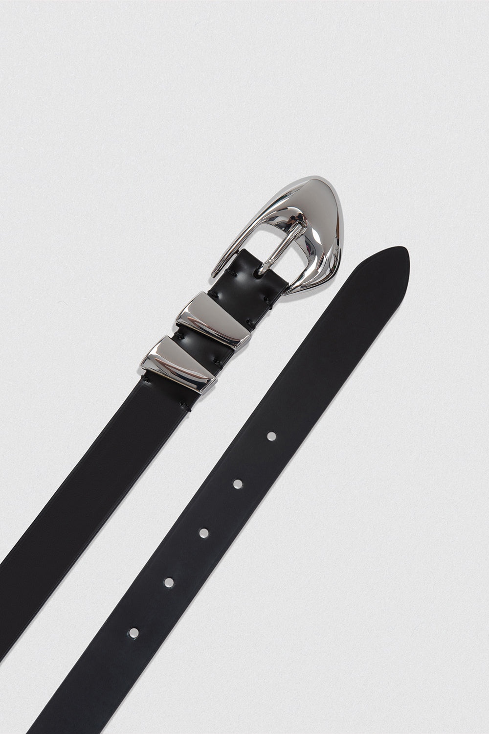 Moore Black Semi Patent Leather Belt - 3