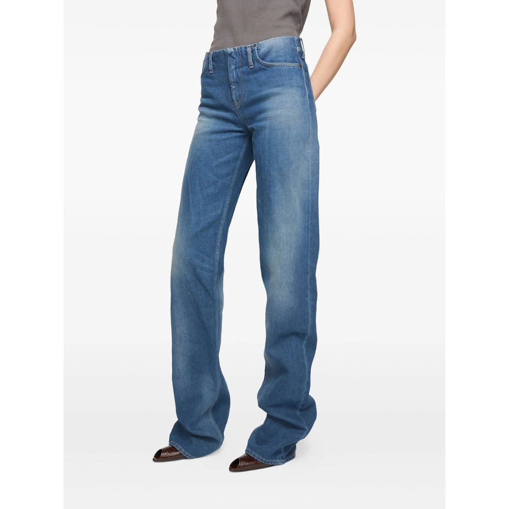 Acne Studios Blue Trousers - High-Waisted Trousers Women - 5
