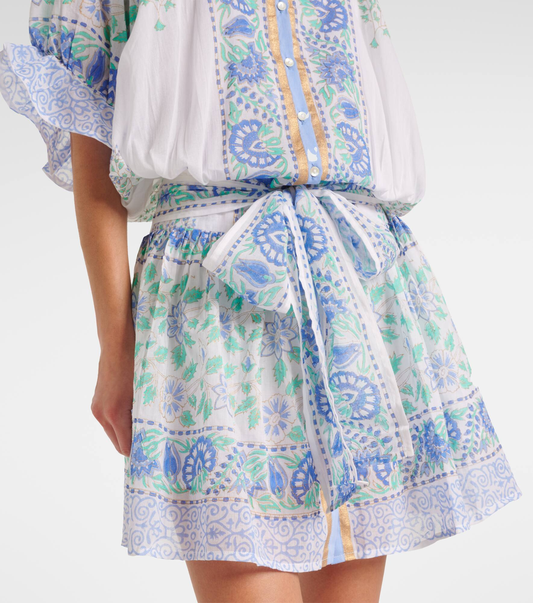 Paisley cotton minidress - 5