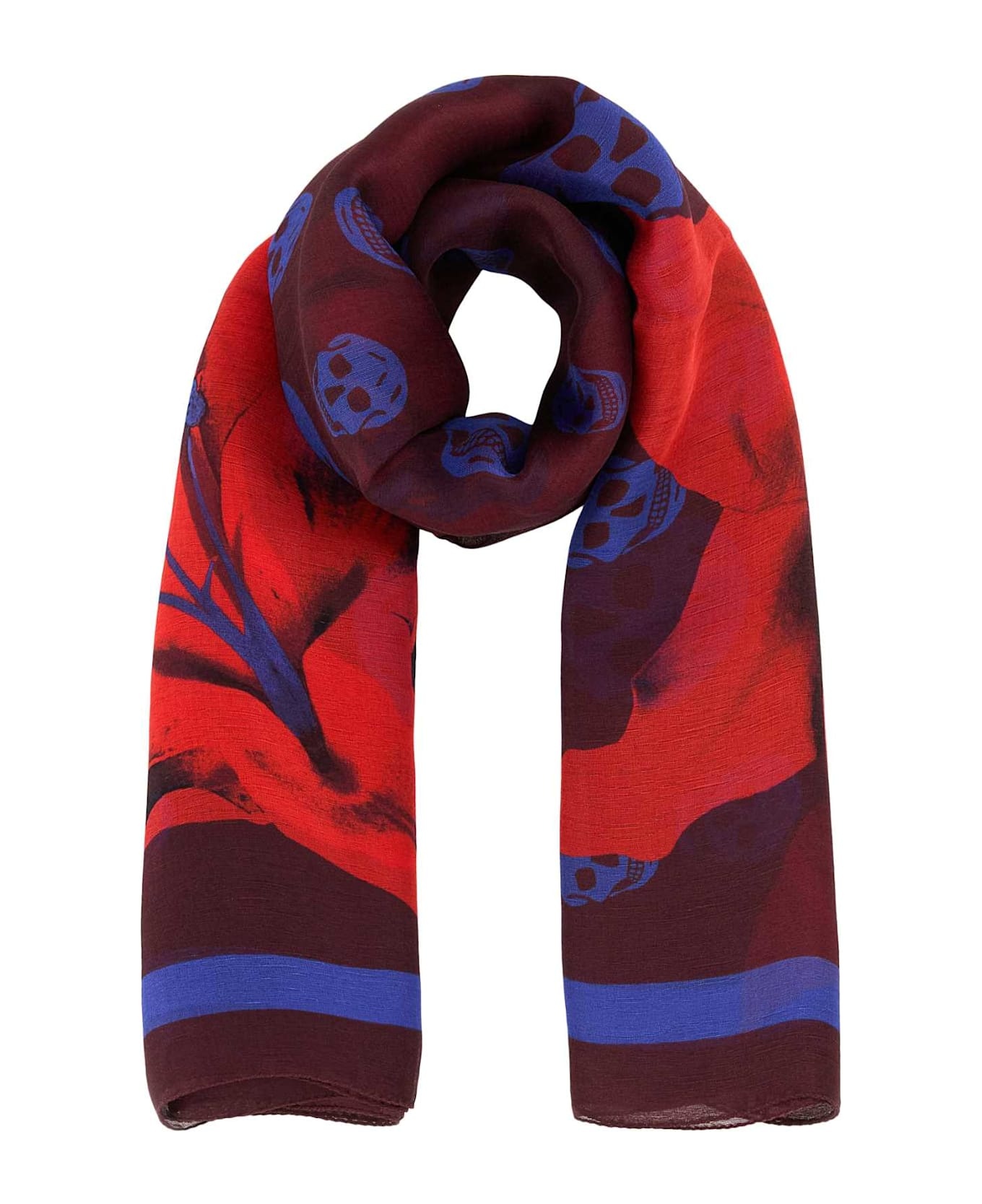 【関税&送料込】Alexander Mcqueen Printed Silk Foulard Alexander McQueen Printed Silk Foulard | italist | REVERSIBLE