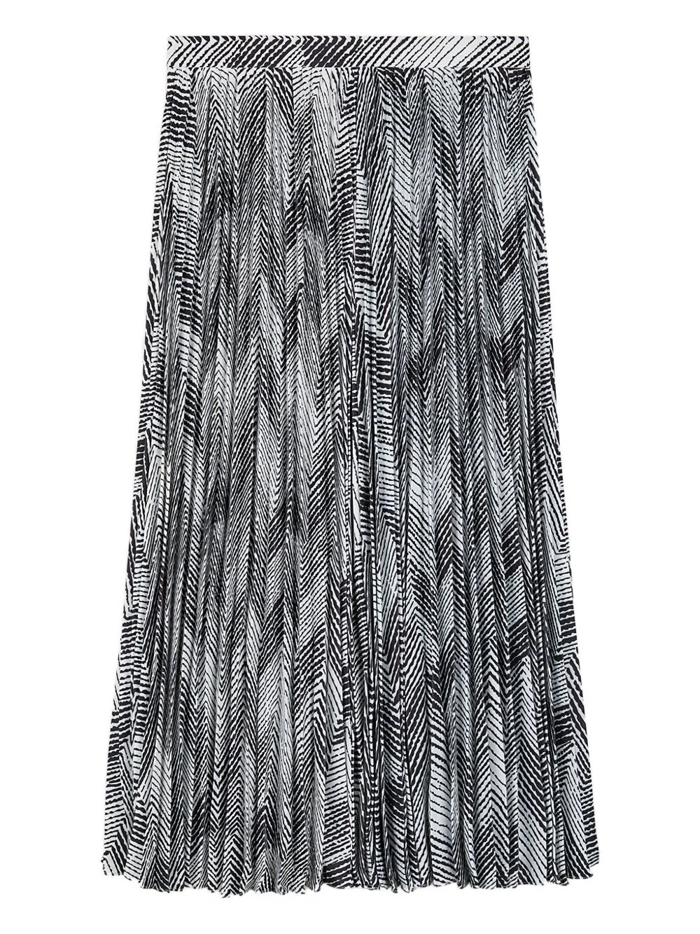 chevron pleated midi skirt - 1