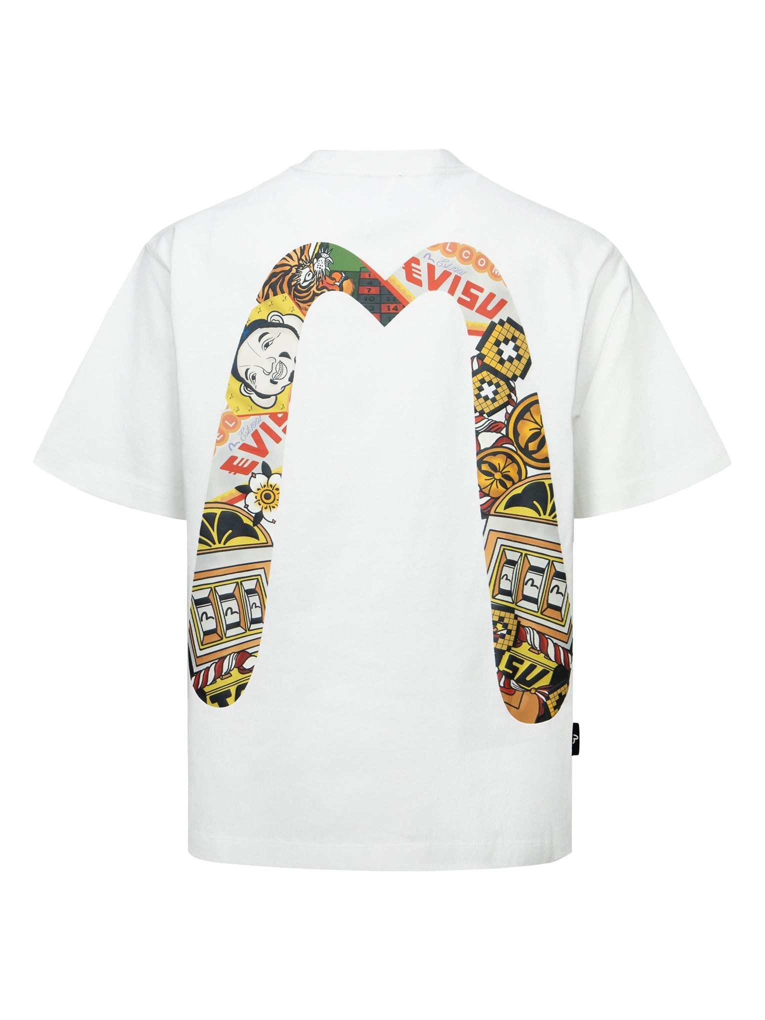 LUCKY SLOT MACHINE DAICOCK PRINT RELAX FIT T-SHIRT - 14