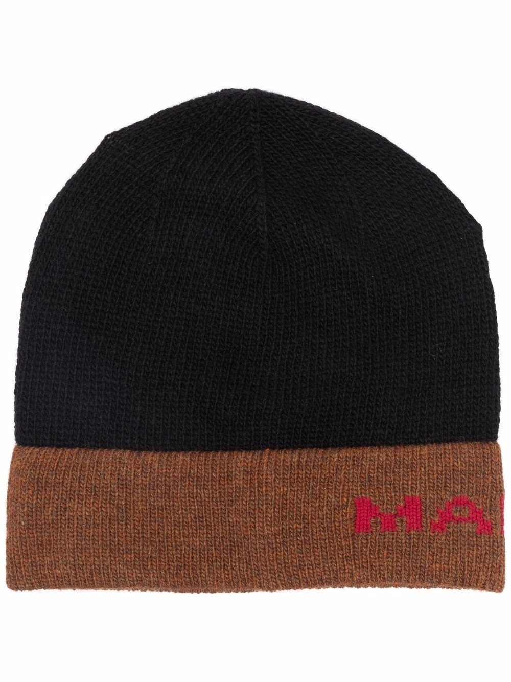 logo-print beanie - 1