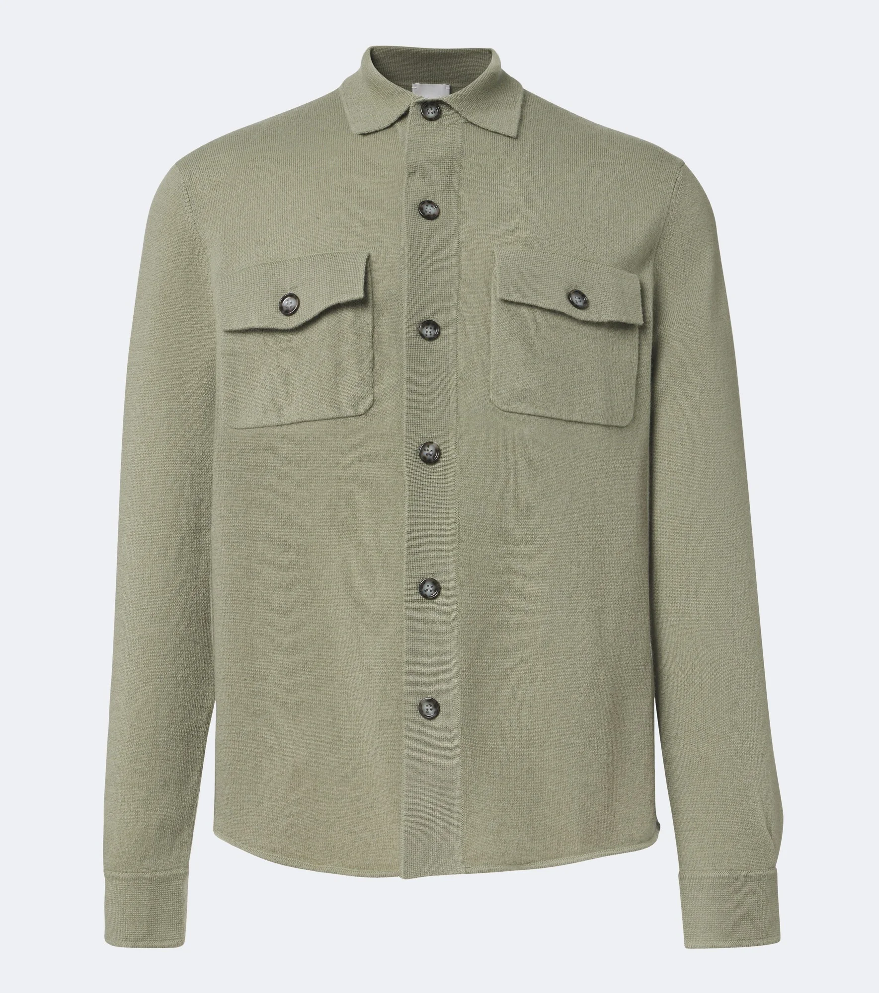 Knitted wool and cashmere shirt - 1