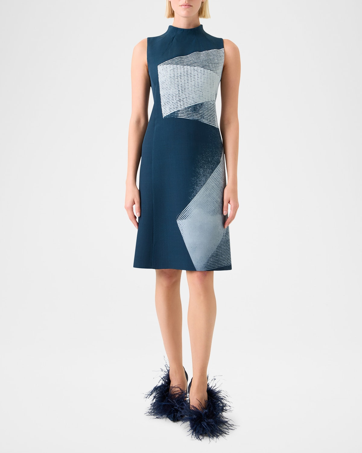 Zig Zag Skimmer Sleeveless Dress - 2