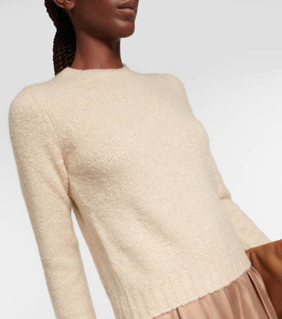 Loro Piana Beige Borgonuovo Cashmere Crewneck Sweater outlook