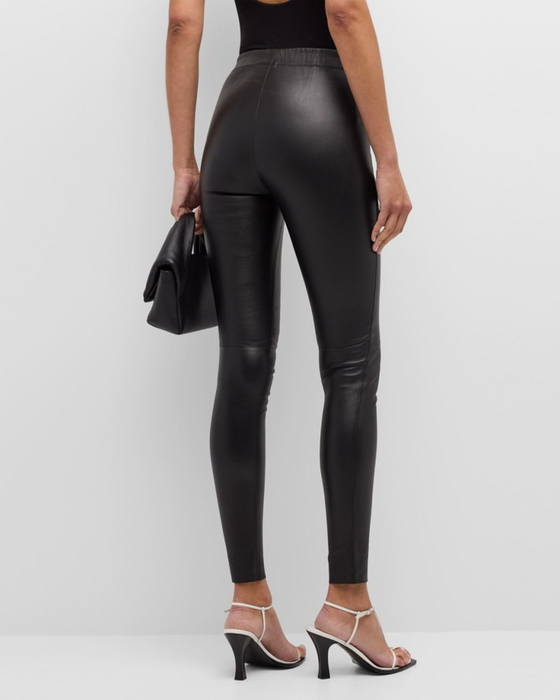 High-Rise Stretch Leather Leggings 3