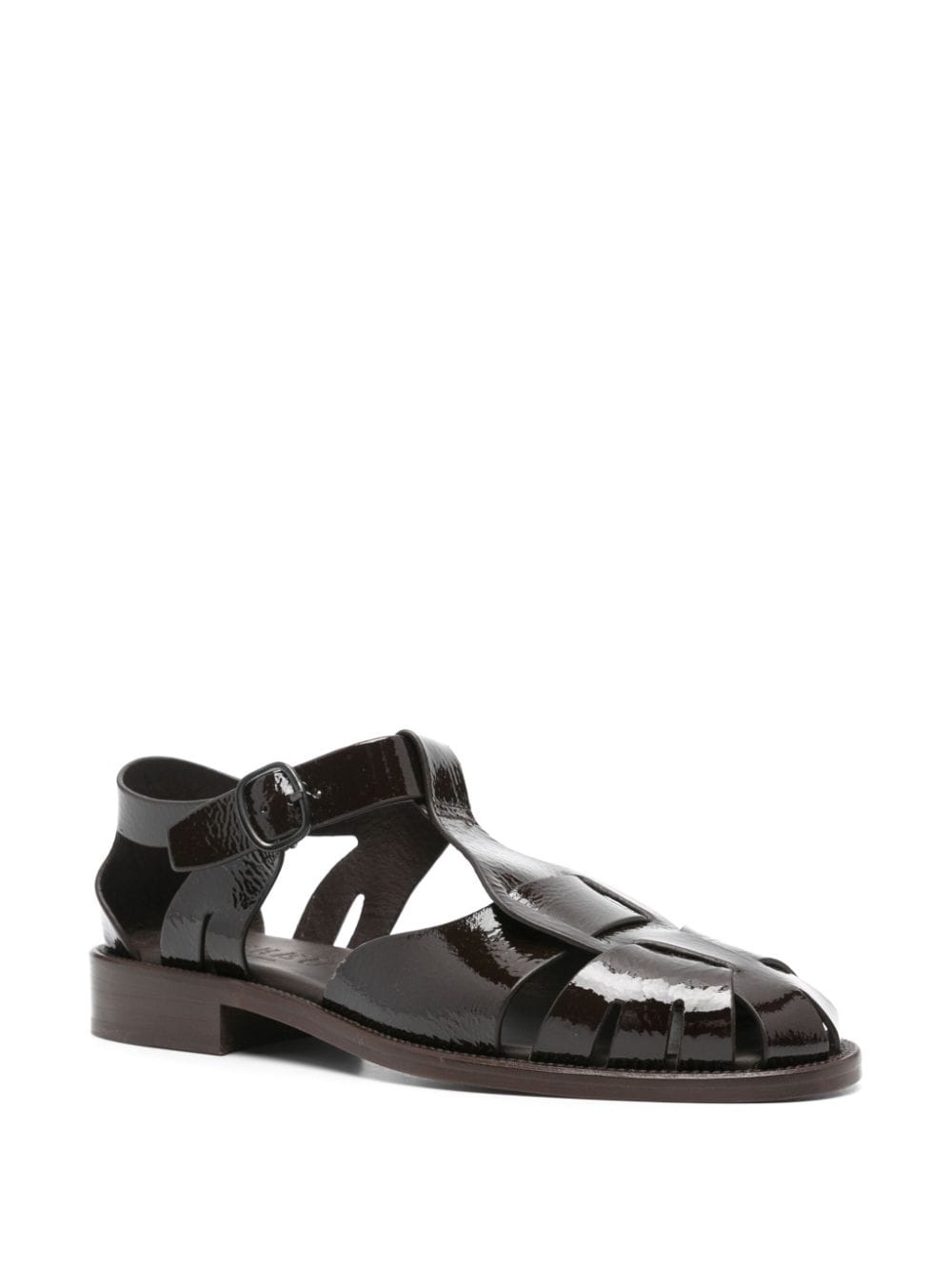 cut-out detail leather sandals - 2