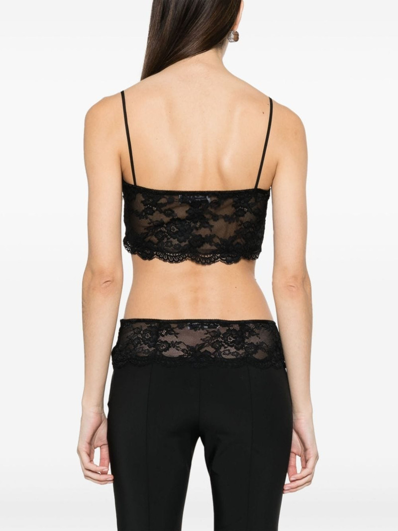 floral-lace 작물 탑 4