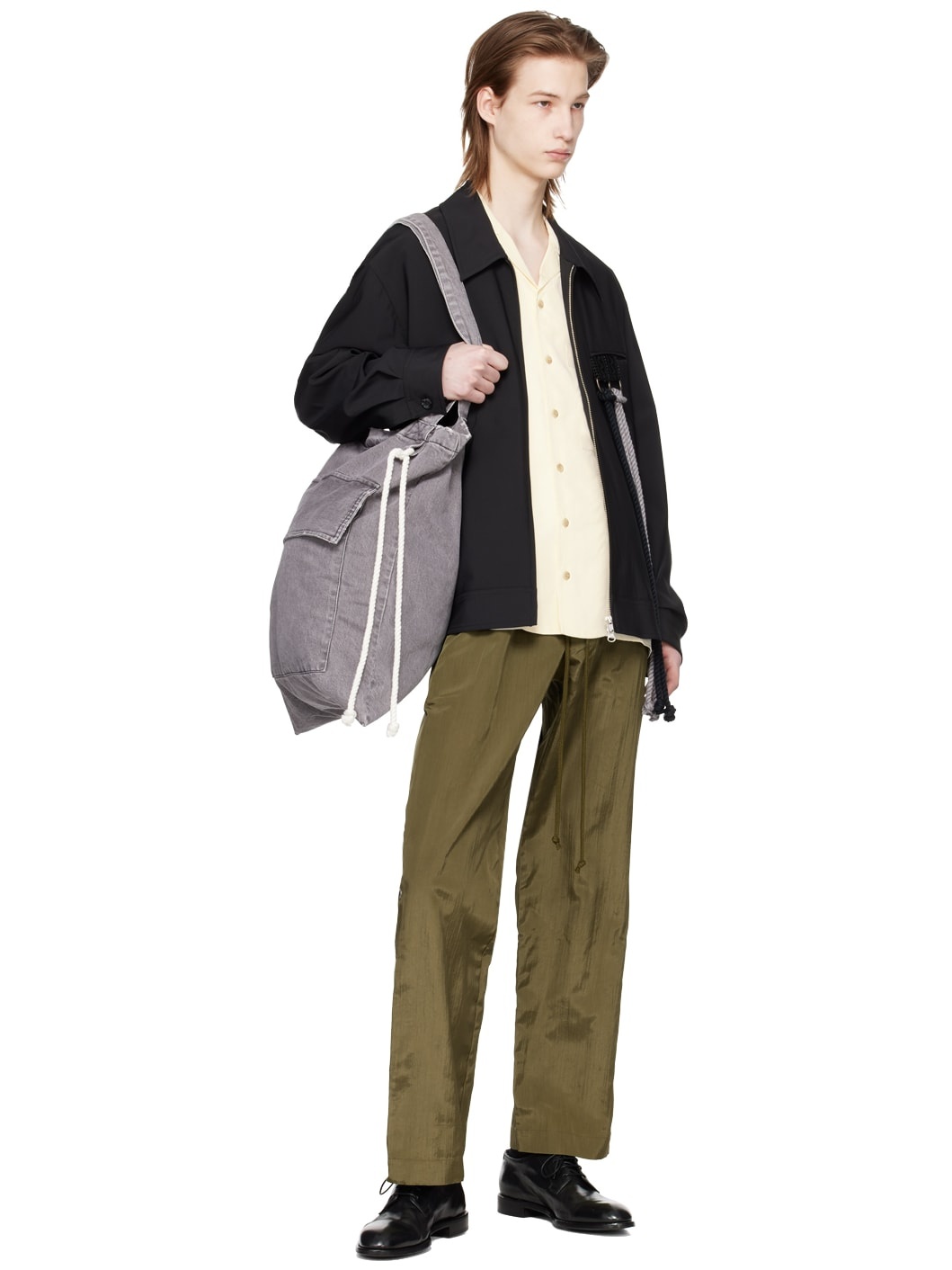 Gray Flap Pocket Tote - 4