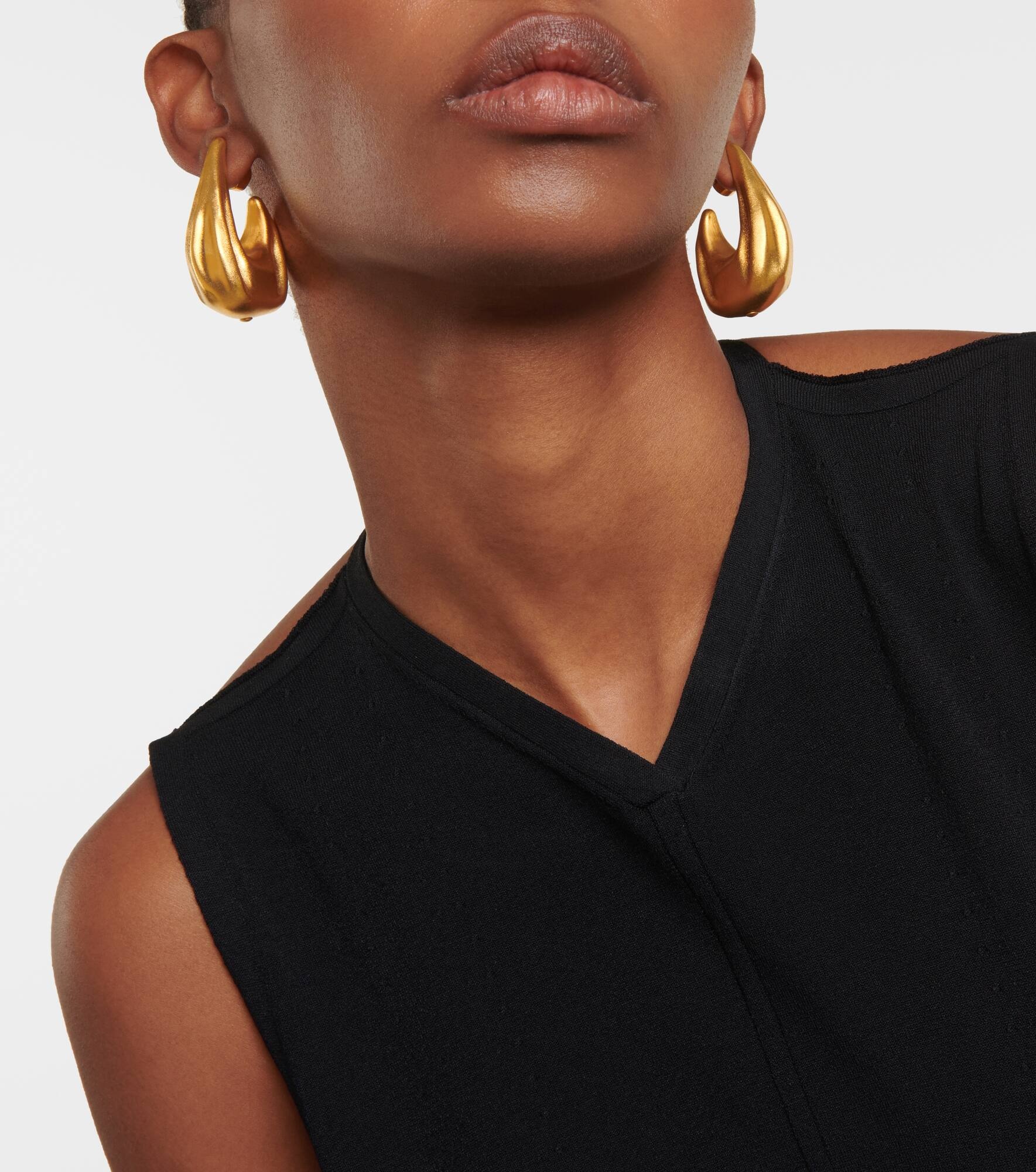 Olivia Medium gold-plated hoop earrings - 3