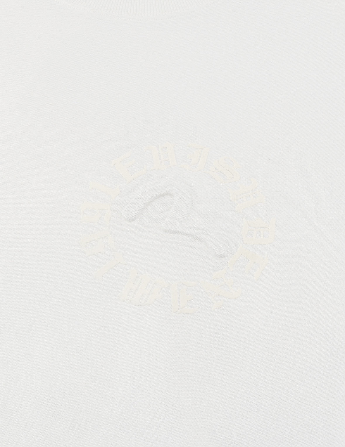 Hakutaku Print and Seagull Emboss Print Loose Fit T-shirt - 8