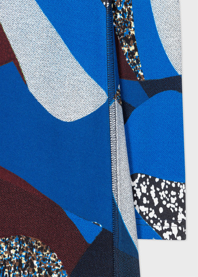 Paul Smith Blue 'Botanical Collage' Print Jersey Shirt Dress outlook