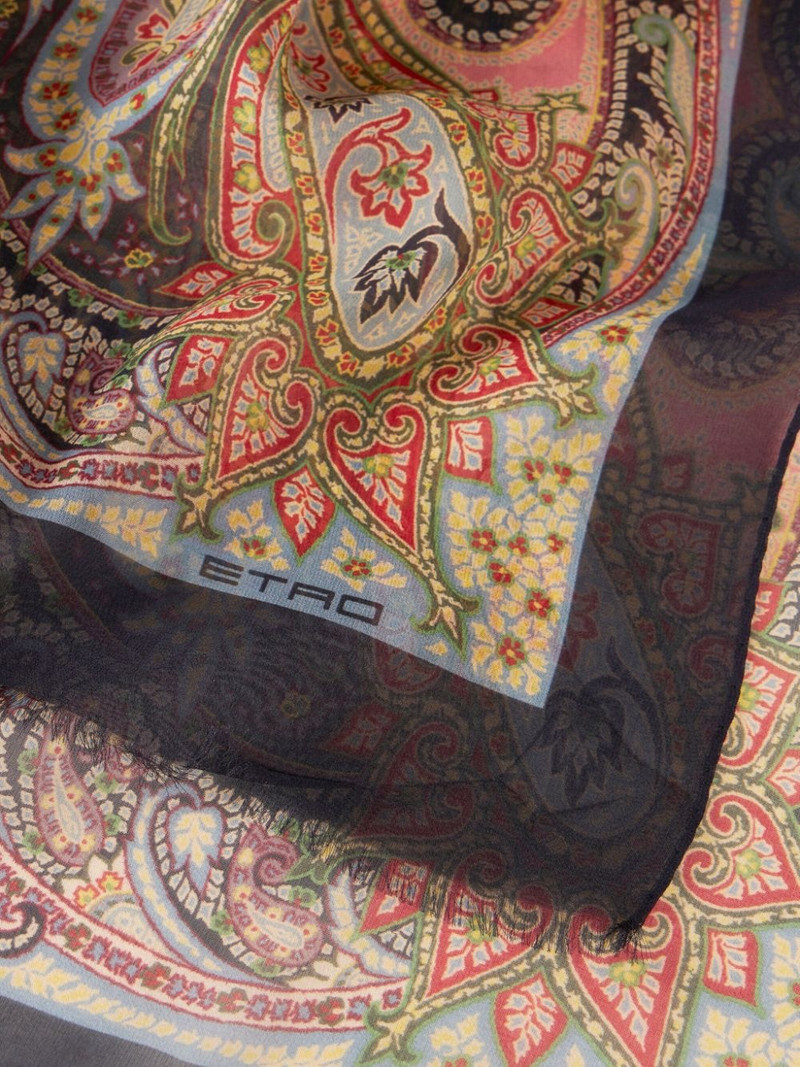 Etro paisley-print silk scarf outlook