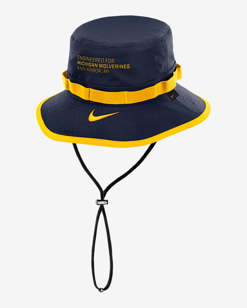 Nike Michigan Sideline Apex Gameday Boonie Men's Nike Dri-FIT College Bucket Hat outlook
