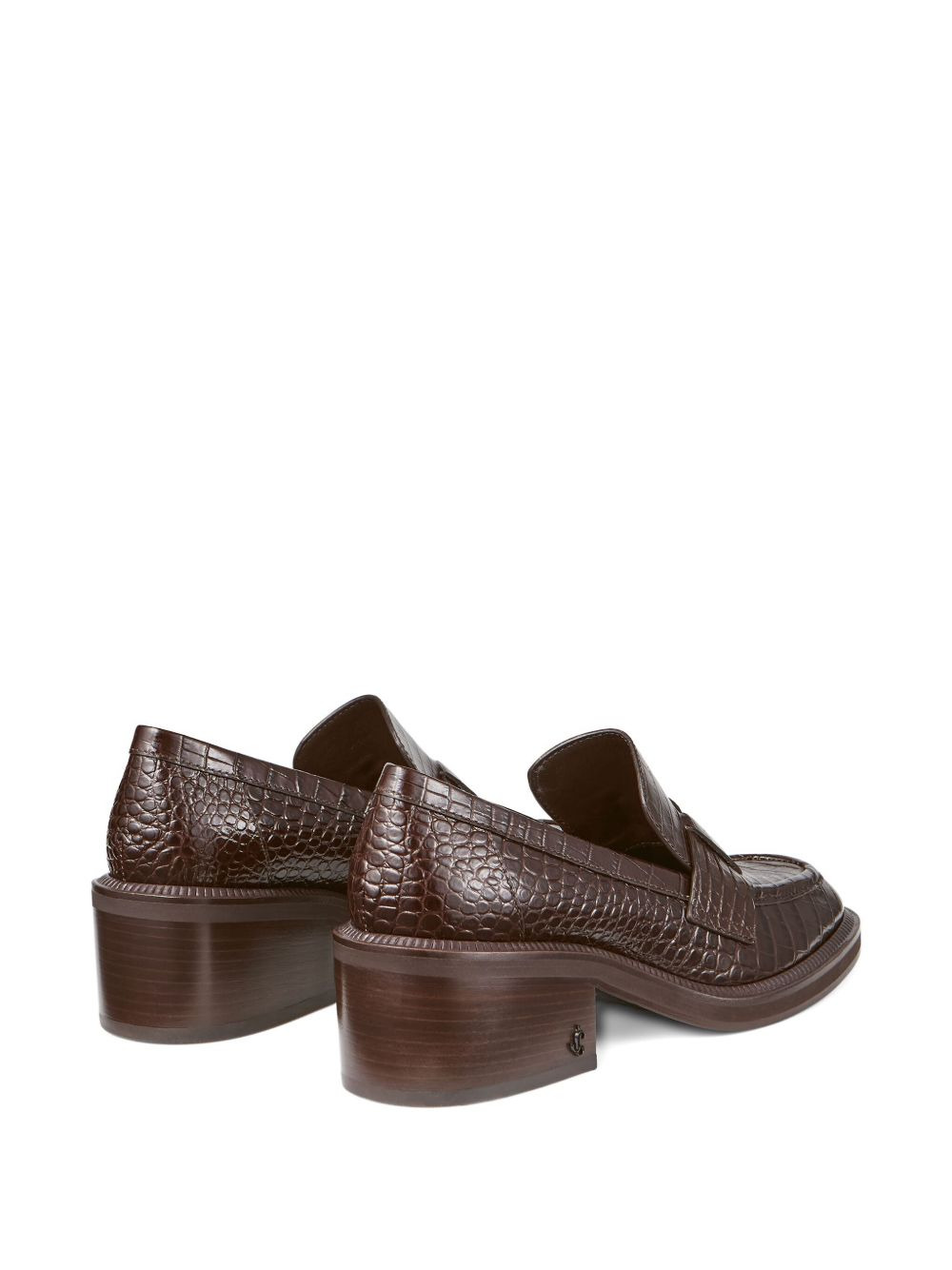 50mm Tylor crocodile-effect leather loafer pumps - 5