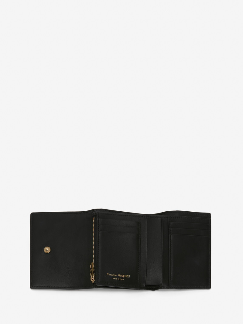Women's Trifold Wallet in Black 4
