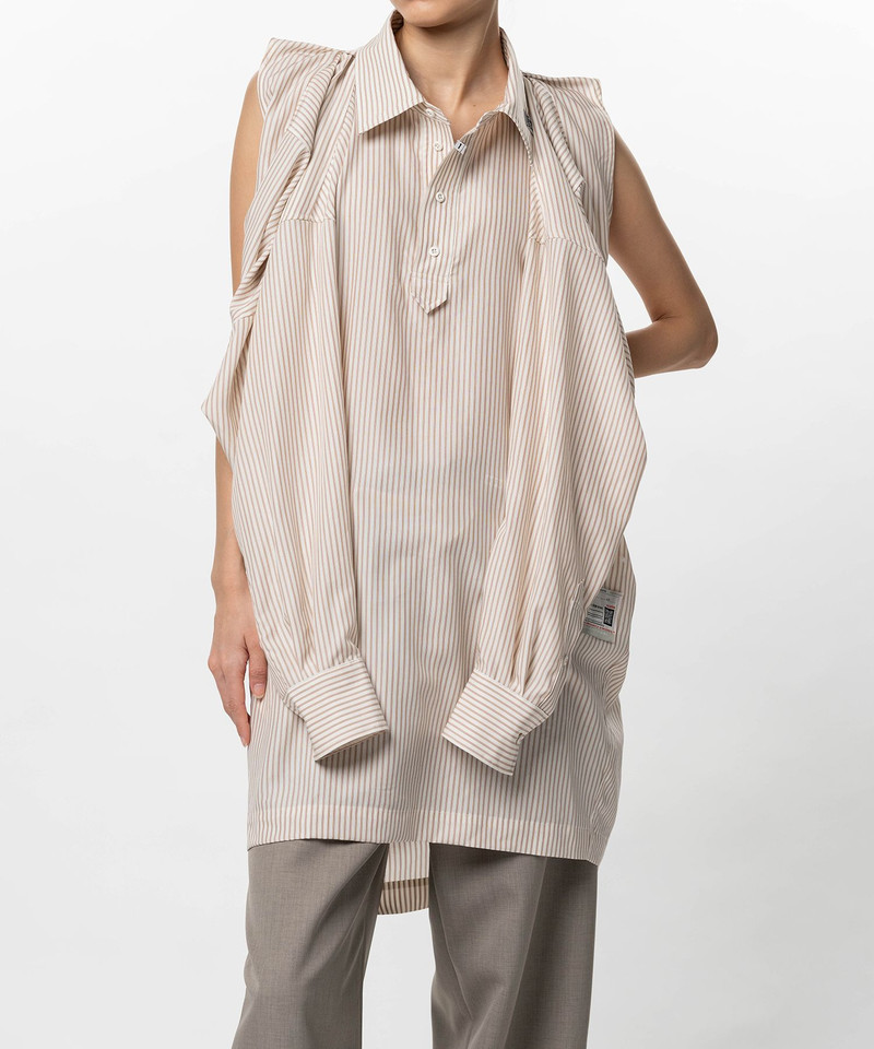 Vest Combined Stripe Shirt Dress 20