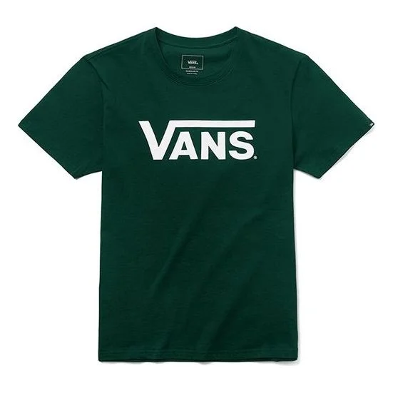 Vans Classic Loose Athleisure Casual Sports Short Sleeve Couple Style Dark Green VN0A33ZLTTZ - 1