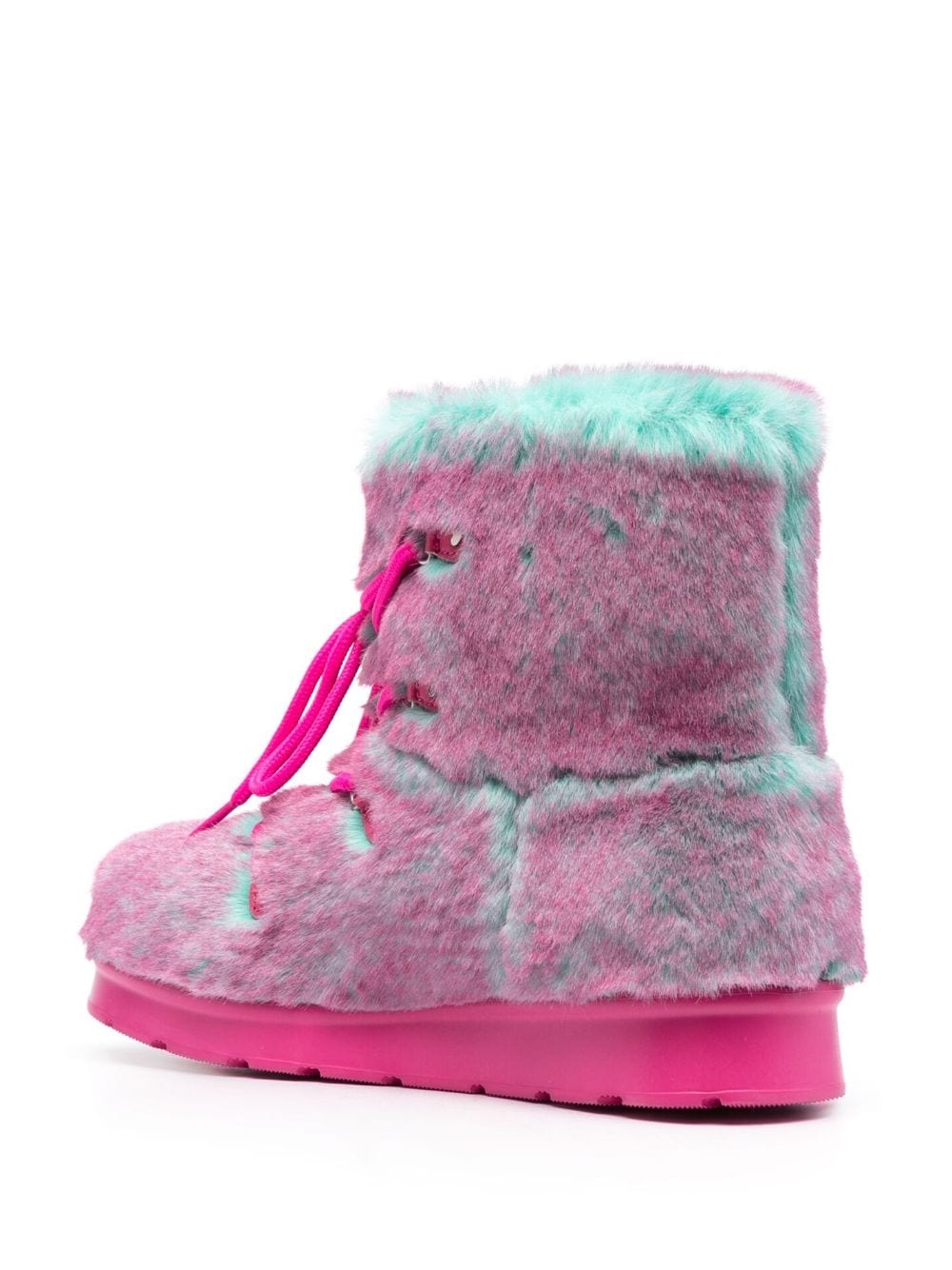 two-tone faux-fur boots - 3