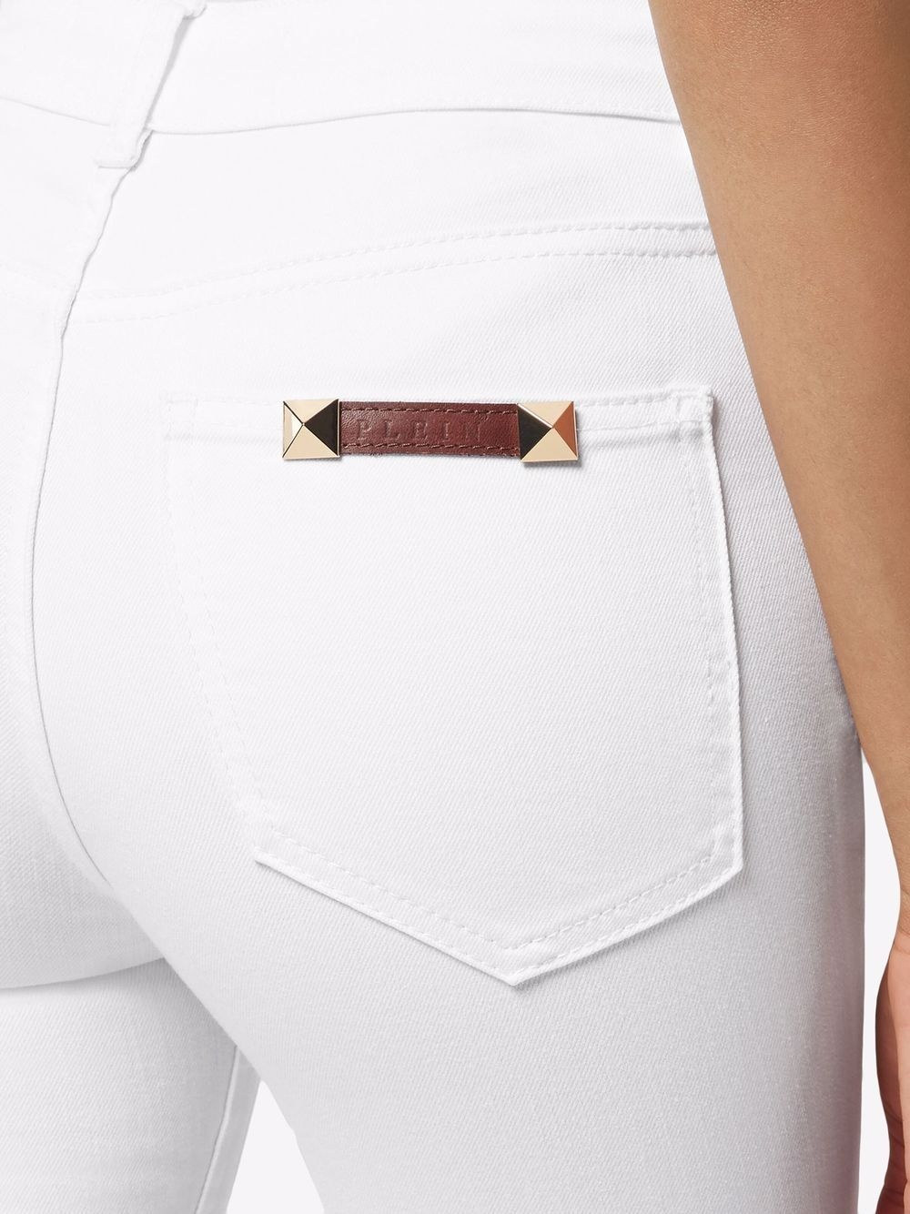 pyramid stud-detail high-rise skinny jeans - 5