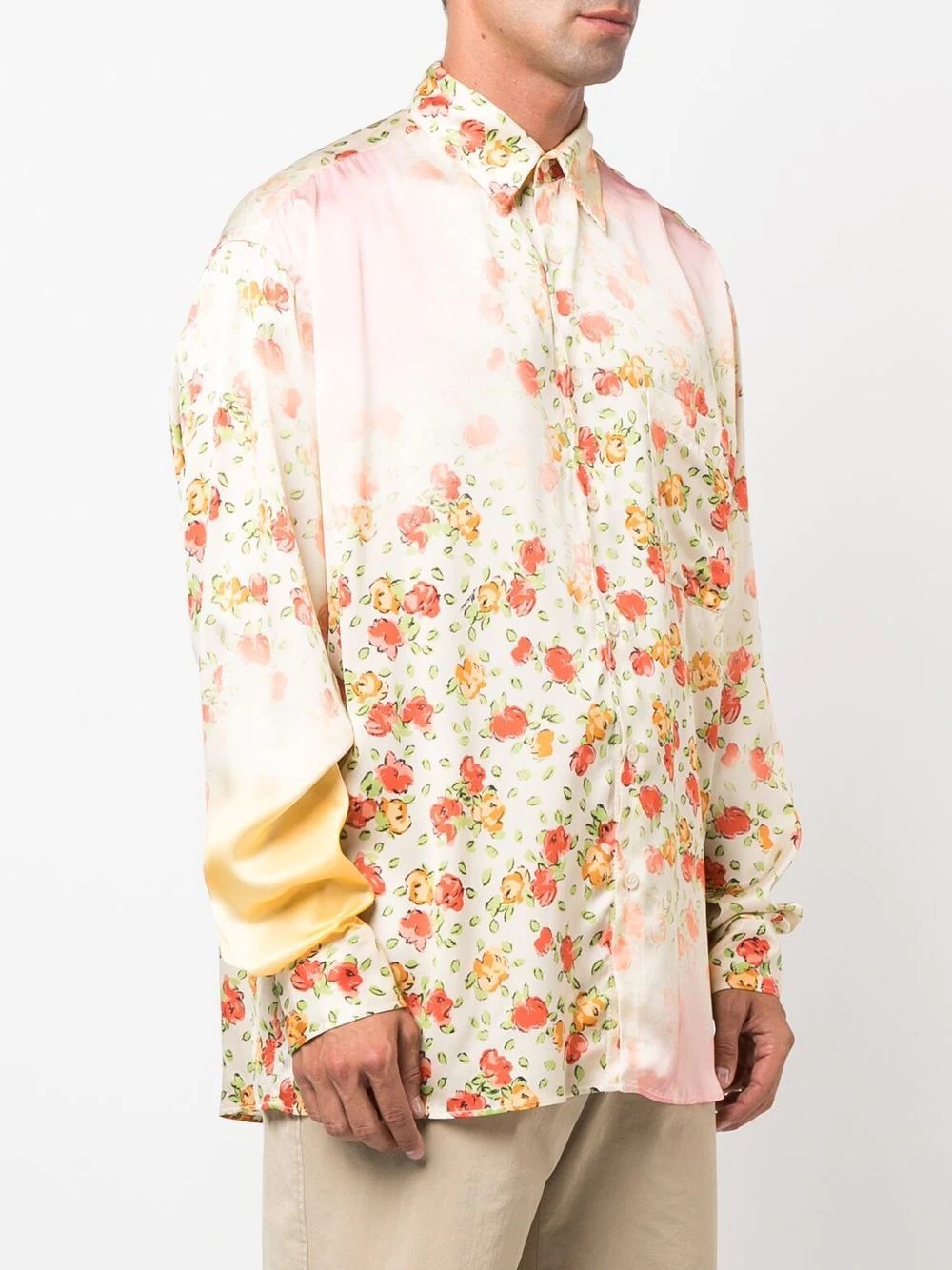 floral-print long-sleeve shirt - 3