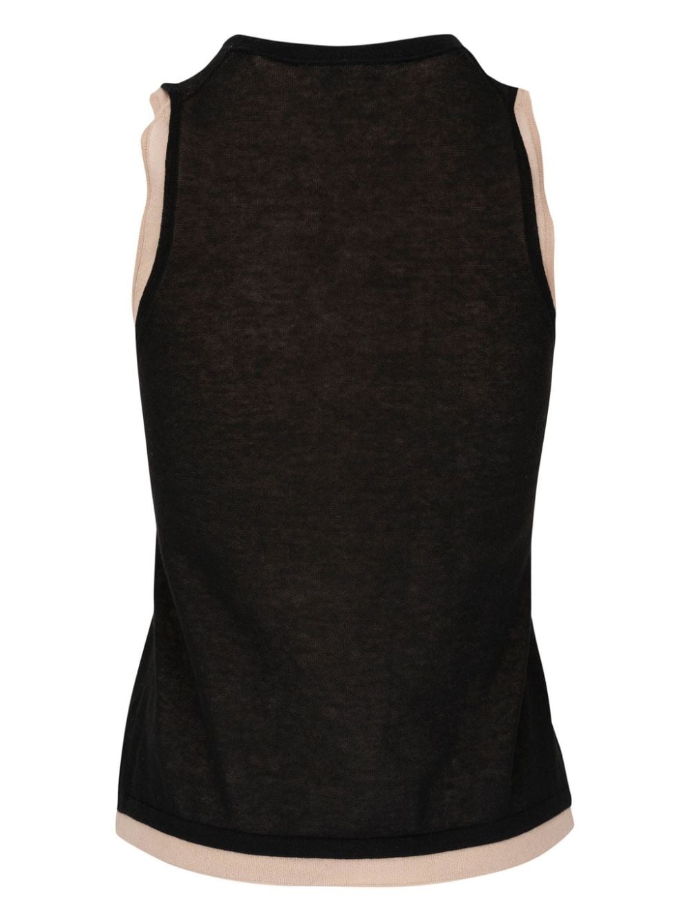 contrast-trim knit tank top - 2