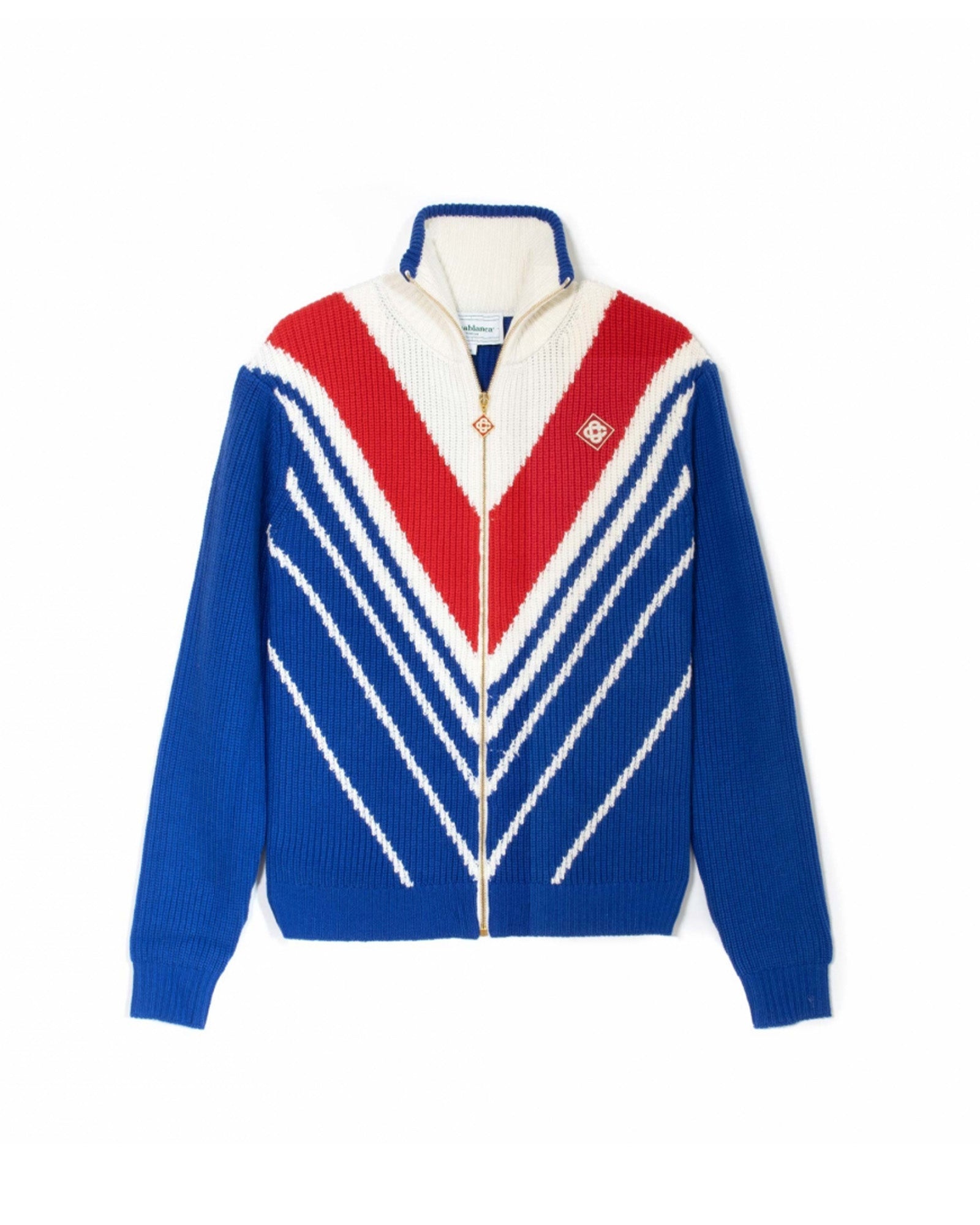 Chevron Zip Up Jumper - 1