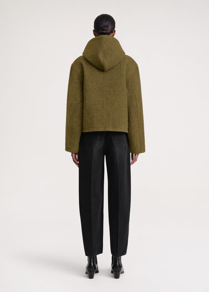 Felted duffle jacket olive - 4