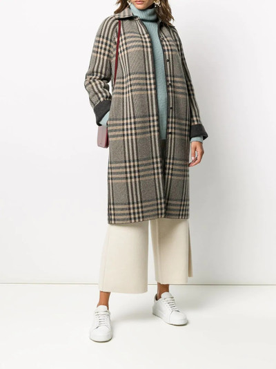 Loro Piana spread-collar check coat outlook