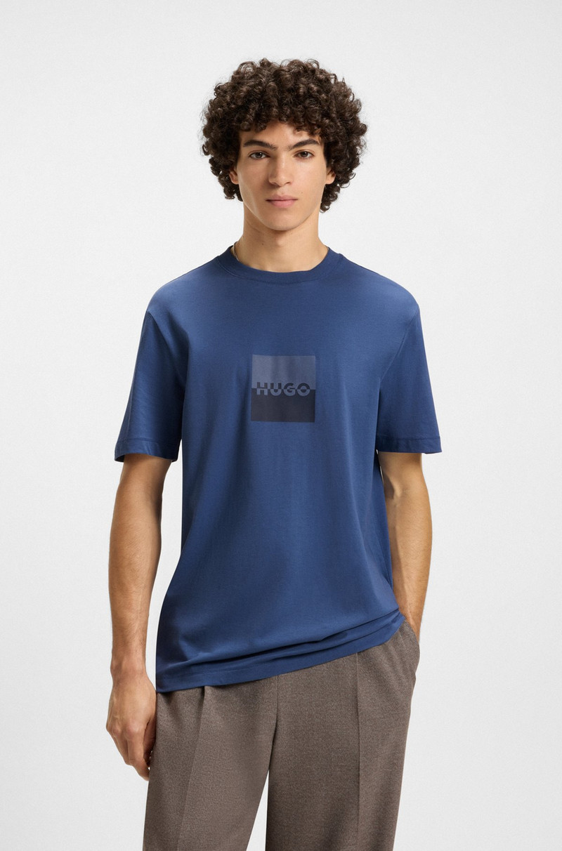 COTTON-JERSEY T-SHIRT WITH SPLIT-LOGO PRINT 2