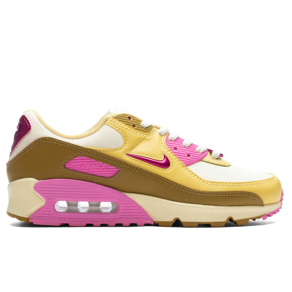 WOMEN'S AIR MAX 90 'DANCE' - COCONUT MILK/PLAYFUL PINK/SATURN GOLD - 1