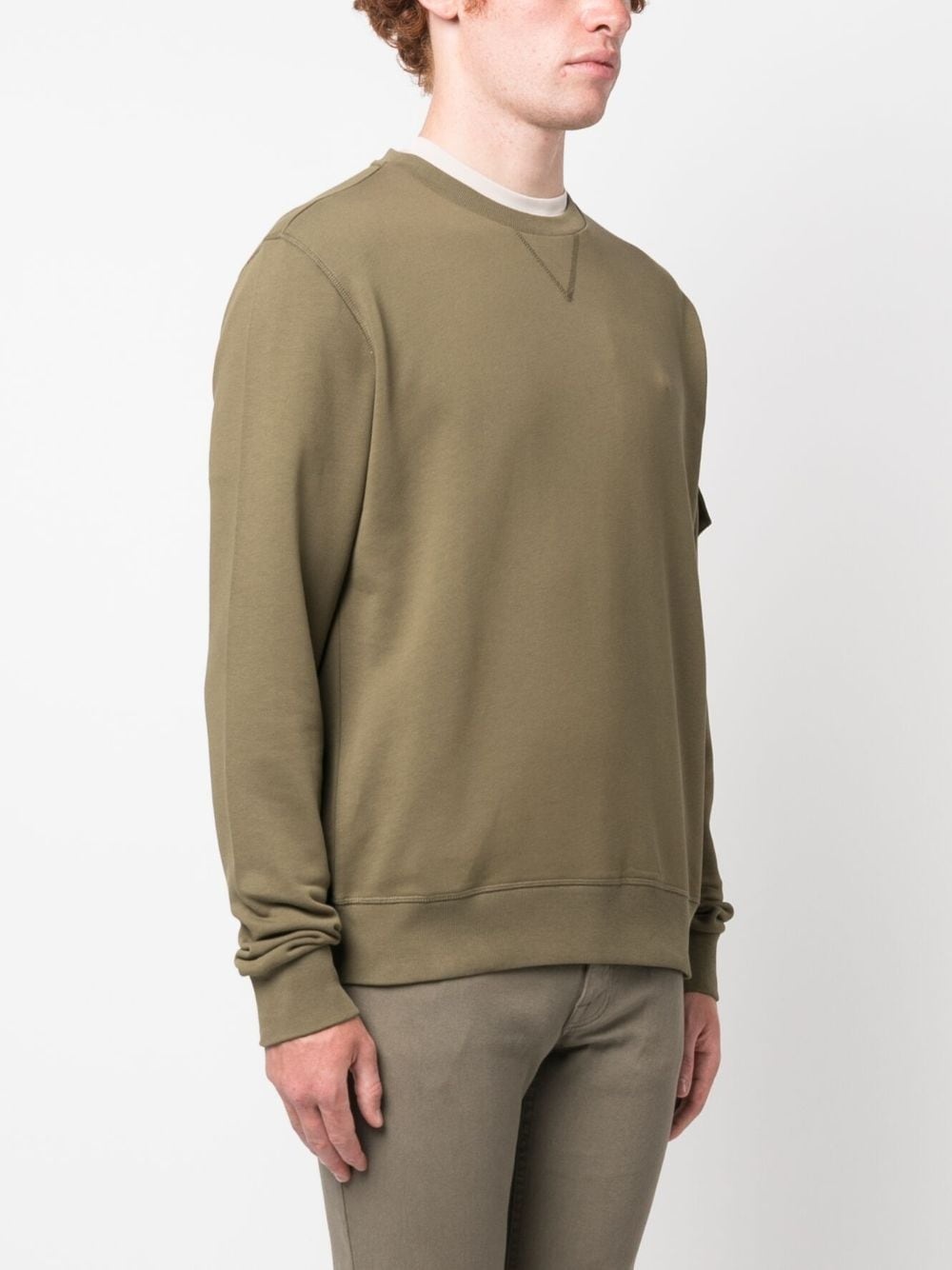 crew-neck cotton sweatshirt - 3