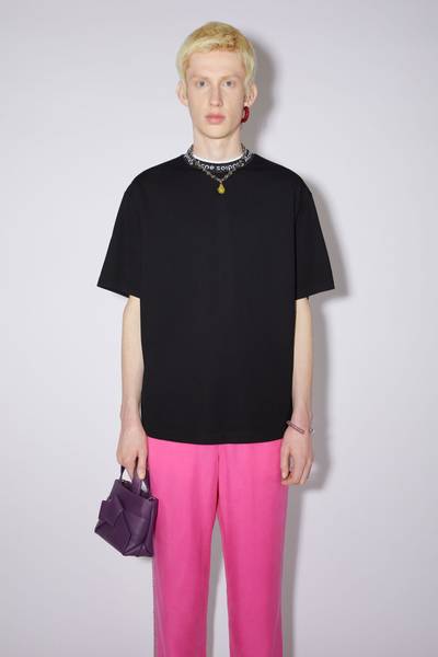 Acne Studios Logo rib t-shirt - Black outlook