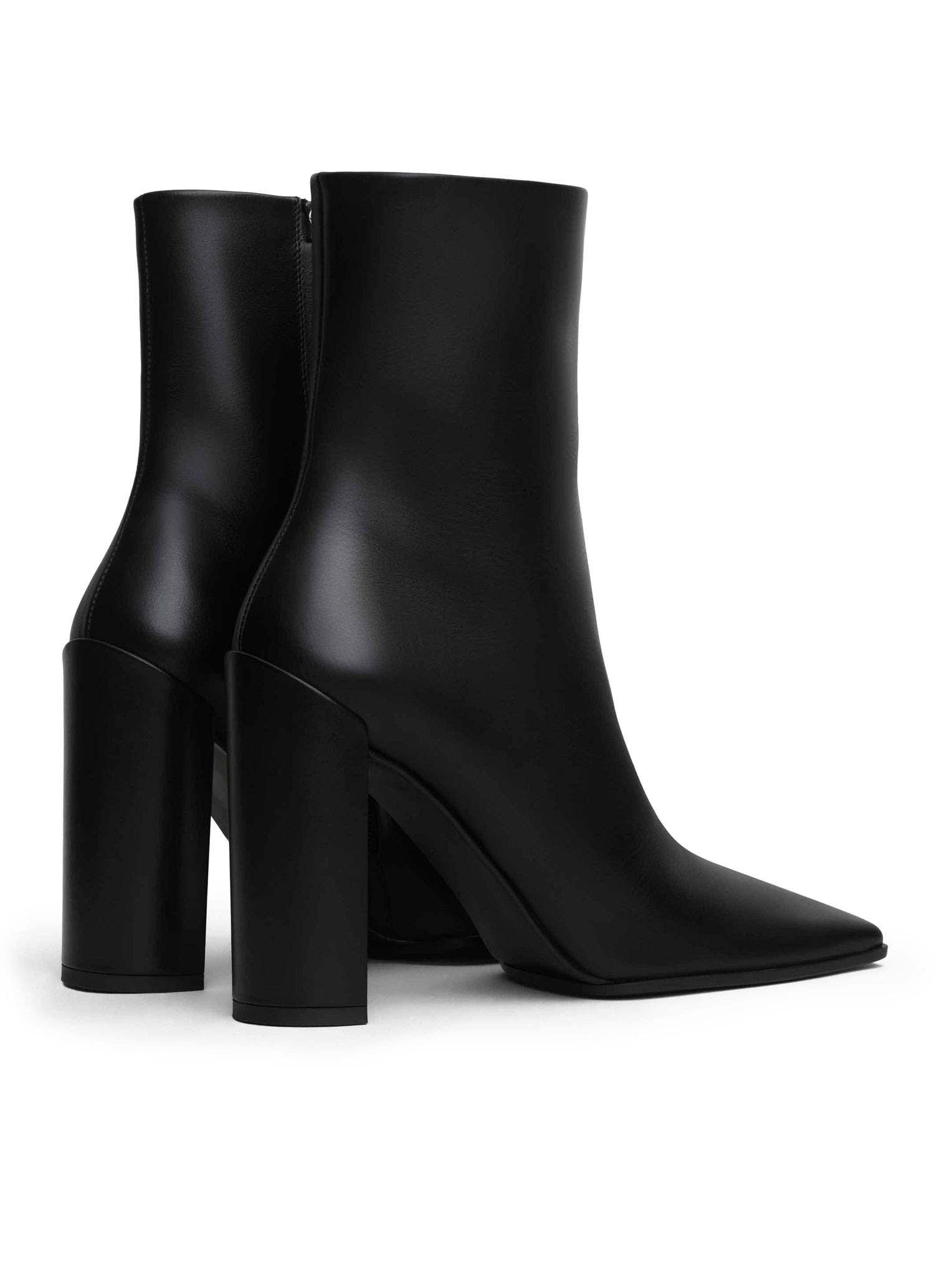 SQUARE LEATHER ANKLE BOOTS - 3