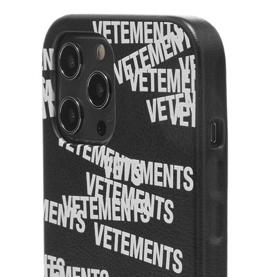 VETEMENTS VETEMENTS Stamped Logo iPhone 12 Pro Max Case outlook