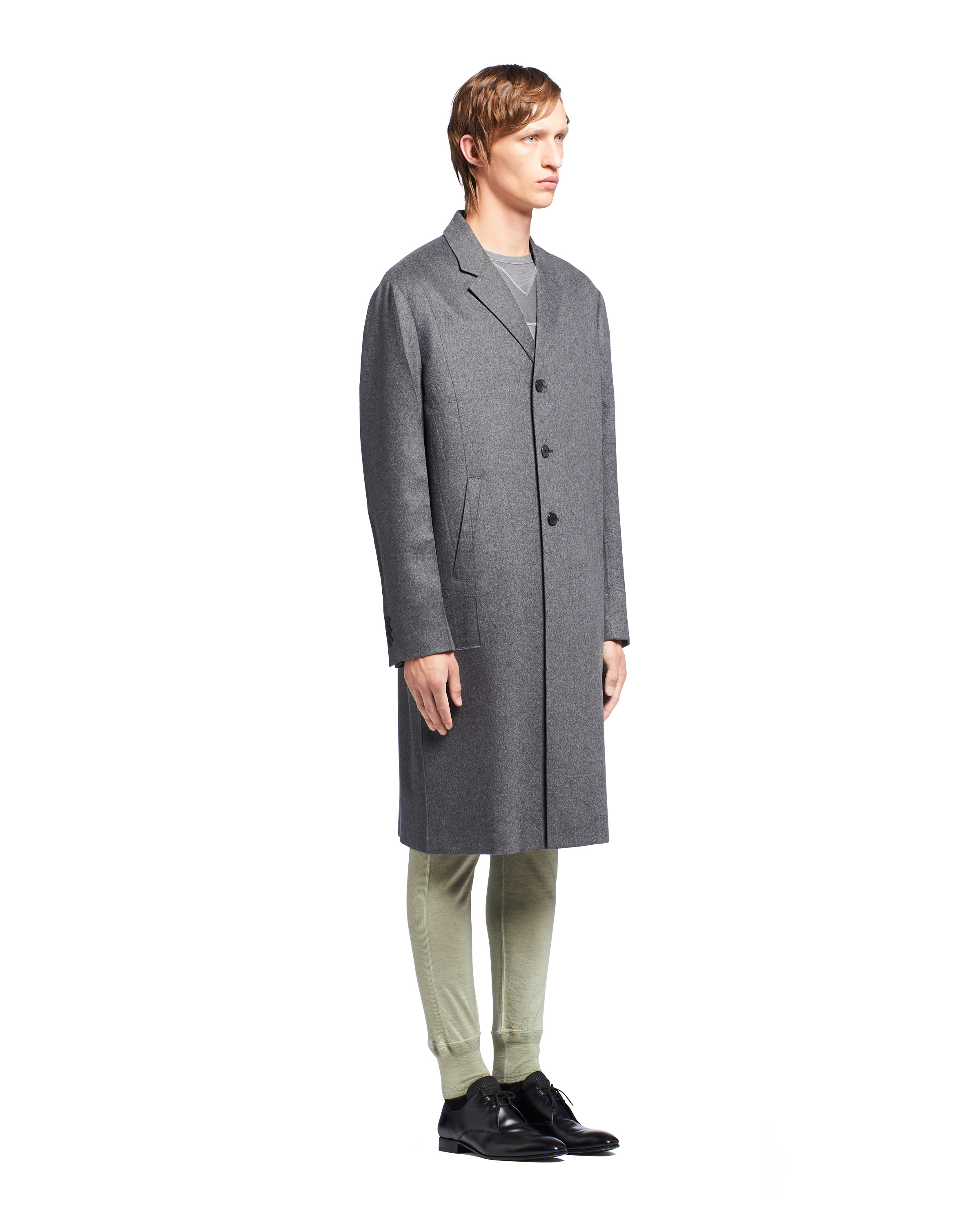 Single-breasted cashmere coat - 3