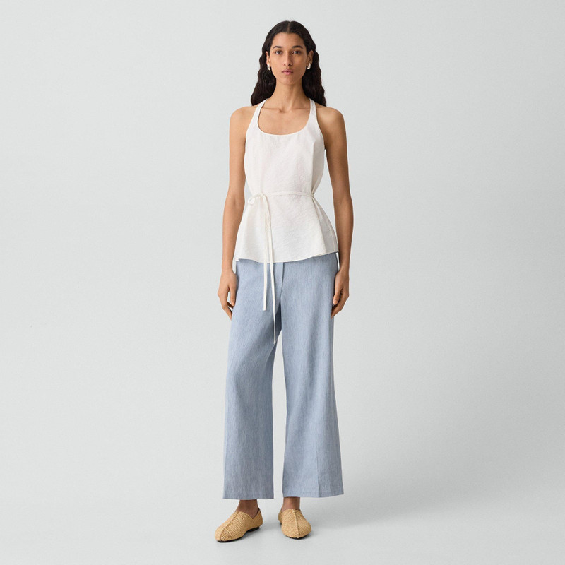 Theory Belted Halter Top in Relaxed Silk outlook